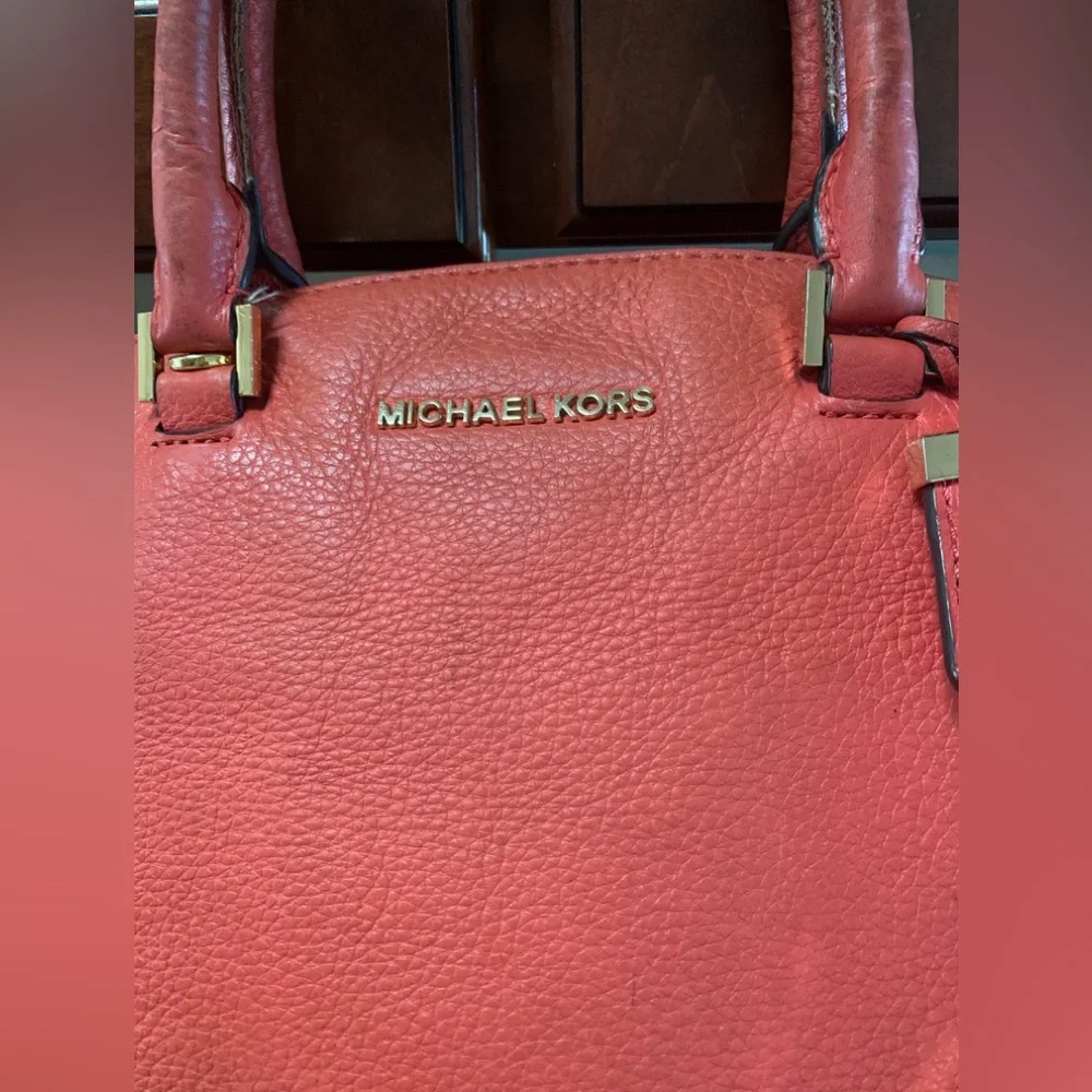 Michael Kors Ciara Flame Leather Handbag
